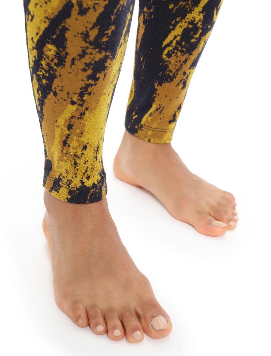 Silent Gold / Clove Icebreaker Merino 250 Vertex Sedimentary Women's Leggings | AU 1528CTVE